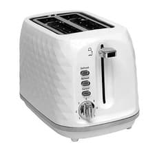 Image of George Home White Diamond Textured 2-Slice Toaster -870W BRAND NEW FREE DELIVERY