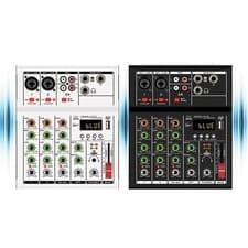 Image of Studio Audio Mixer 4 Channel Line Mixer Professional for Live Gigs DJ Stage