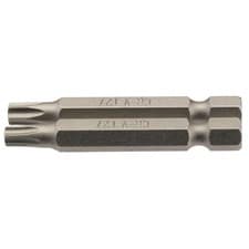 Image of Draper T27 Torx Star Screwdriver Bit 1/4" Hex 50mm Long (Pack of 2) 66490