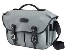 Image of Billingham Hadley Pro Camera / DSLR Messenger Bag in Grey Canvas + Black Leather