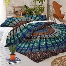 Image of Indian Tie Dye Bedding Set Quilt Duvet Cover Elephant Mandala Hippie Duvet set