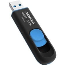 Image of ADATA UV128 64GB USB3.1 Flash Drive, black/blue