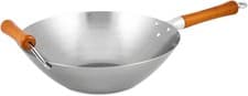 Image of Ken Hom Carbon Steel Wok, 32cm, Non-Stick Natural Patina, Excellence, Induction