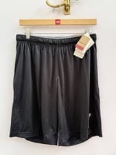 Image of Reebok Training Gym Shorts Black Regular Fit Zip Pocket Active Mens Medium NWT