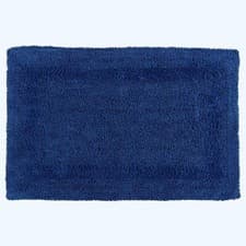 Image of 100% Cotton Luxury Reversible Bath Mat 50x80cm Thick, Soft Non-Slip Bathroom Rug