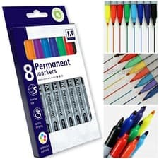Image of Permanent Marker Assorted Colours Indelible Pen Art Craft Quick Drying Markers