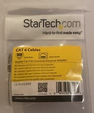 Image of New StarTech Gigabit Cat 6 Crossover Ethernet Adapter - Red