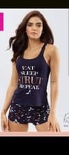 Image of Eat Sleep Strut Repeat Pajamas Ann Summers M