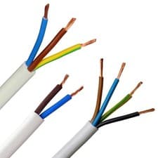 Image of 2 3 4 5 Core Electrical Flex Cable Wire 0.75mm 1mm 1.5mm 2.5mm WHITE Mains