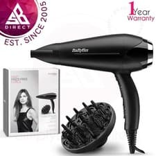 Image of Babyliss 5572U Turbo Smooth 2200W Hair Dryers for Women│Ionic Frizz Control│InUK