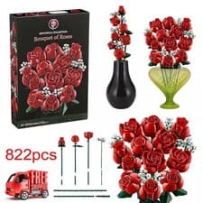 Image of Icons Bouquet of Roses (10328) Sealed Box,Eternal Flower DIY Ornament-Toys Gifts