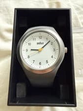 Image of Braun Classic Quartz Analog Watch with Gray Quick Release Strap
