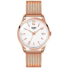 Image of Henry London Ladies Richmond White Rose Gold Watch RRP £125 Brand New and Boxed