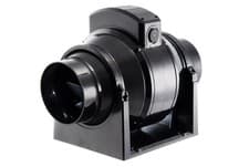 Image of MANROSE MF100T Inline Extractor Fan with Timer Mixed Flow - 100mm 4 inch Black