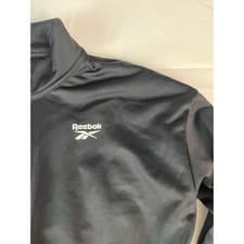 Image of Reebok XS Jacket Black Full Zip Up Track Lightweight Sportswear Athletic