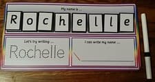 Image of I can Write and Spell my Name - EYFS - Starting school - Wipe clean Laminated
