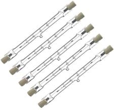 Image of 5 x Linear Tungsten Halogen Light Bulbs R7s Tube Floodlight Lamp Warm White