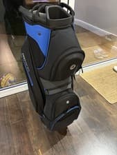 Image of Motocaddy Pro Series Golf Cart Bag - 14 Way Dividers + Putter Well - Black/Blue