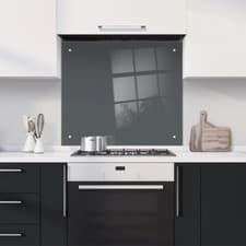 Image of Coloured Glass Splashback with Pre Drilled Holes & Wall Hanging Fixings