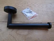 Image of MATT BLACK stainless steel Bathroom accessories towel ring toilet roll holder