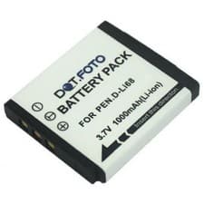 Image of D-LI68, D-LI122 1000mAh Battery for Pentax S10, S12, VS20, Q, Q7, Q10, Q-S1