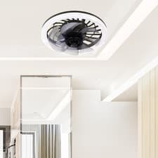 Image of Ceiling Fan with Light Ceiling Fan Light Adjustable Light Silent Dia 12"