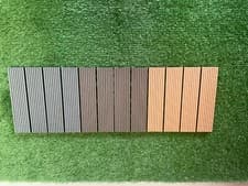 Image of 1 Box (10 tiles) WPC Decking Tiles Garden Patio Balcony Composite 30cm x 30cm