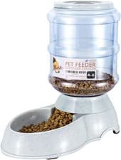 Image of Flexzion Gravity Pet Feeder Food Dispenser (4-6 lb Size) for Dogs Cats Automati