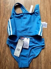 Image of Adidas Girl's Bikini Swimsuit Swimwear Trunk Swimming Costume Junior Blue