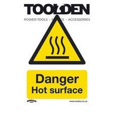 Image of Sealey SS42V1 Warning Safety Sign - Danger Hot Surface - Self-Adhesive Vinyl