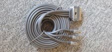 Image of Scart Plug/RCA 3 x Phono Plugs Video Cable Lead 5mtrs Long, Brand new. 