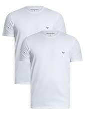 Image of Emporio Armani Men's 2 Pack Lounge Crew Neck Icon T-Shirt, White