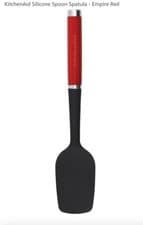 Image of Kitchen Aid Silicone Spoon Spatula, Heat Resistant Cooking Utensil, Red