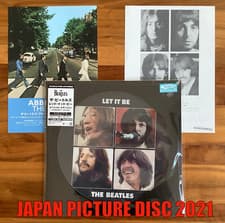 Image of RARE 2021 LET IT BE JAPAN PICTURE DISC VINYL WITH INSERT + FLYERS! THE BEATLES