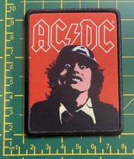 Image of AC/DC Angus Face High Printed Sew Or Iron On Patch Officially Licensed