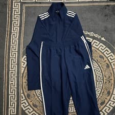 Image of Brand New adidas 3-Stripe Woven Tracksuit - Navy Blue (Size Large)