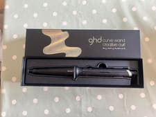 Image of GHD Curve Creative Curl Wand Black Hair Curling Tong Brand New In Box