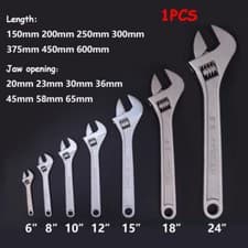 Image of 6" 8" 10" 12" 15" 18" 24" Adjustable Wrench Heavy Duty Forged Steel Spanner Tool