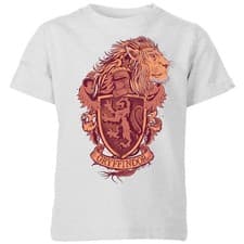 Image of Harry Potter Gryffindor Drawn Crest Kids' T-Shirt - Grey