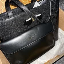 Image of Ted Baker Black Jessica Bow Tote Bag Brand New With Box