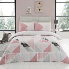 Image of Pink Duvet Set Flowers Bedding Roses Quilt Cover & Pillow Cases Single Double