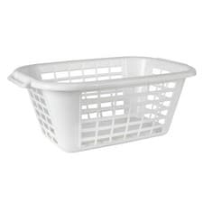 Image of ADDIS 40L RECTANGULAR LAUNDRY BASKET - WHITE