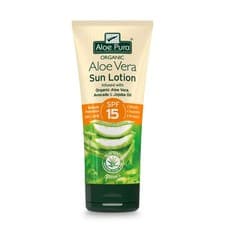 Image of Aloe Pura Sun Cream Lotion SPF 15 Soothing Aloe Vera Medium Protection UVA & UVB