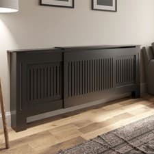 Image of Radiator Cover Cabinet Modern MDF Wood Grey White Anthracite Small Medium Large