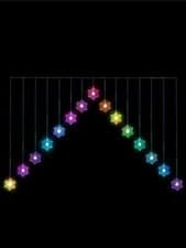 Image of LED Snowflake 'V' Christmas Curtain Light - In or Outdoor, 1.2m Wide, 3 Colours!