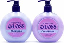 Image of Gloss Shampoo and Conditioner Set 300ml Each | Shine Enhancing Hair Care Duo |