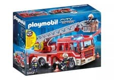 Image of Large Playmobil Fire Engine Action Heroes 9463 Age 4-10 89 Pieces Free P&P