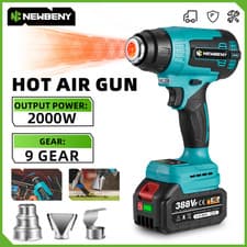 Image of Cordless Hot Air Gun Electric Handheld Heat Gun 3 Nozzles For Makita 18V Battery
