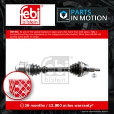 Image of Drive Shaft Front Left 181250 Febi Driveshaft 1J0407271AA 1J0407271EP Quality