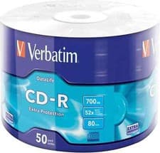 Image of 50 Verbatim Blank 43787 CD-R CD Datalife Extra Protection 700MB 52x 80Mins Discs